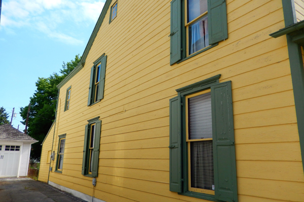 Exterior of yellow house